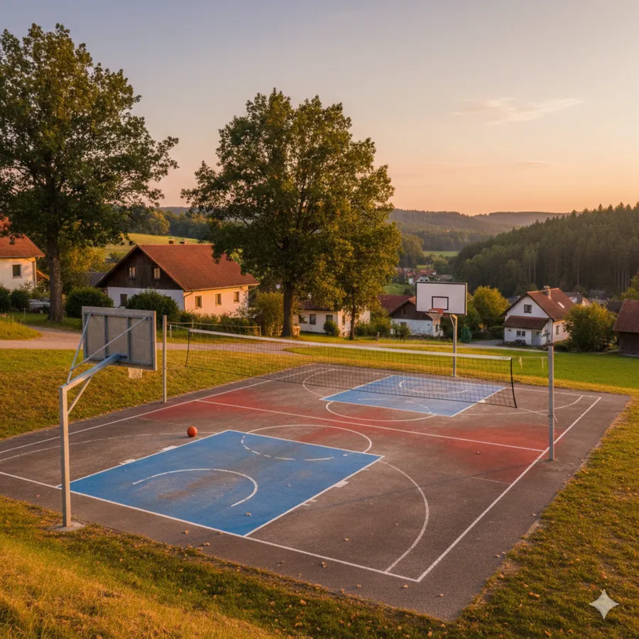 Basketball und Volleyball Platz 