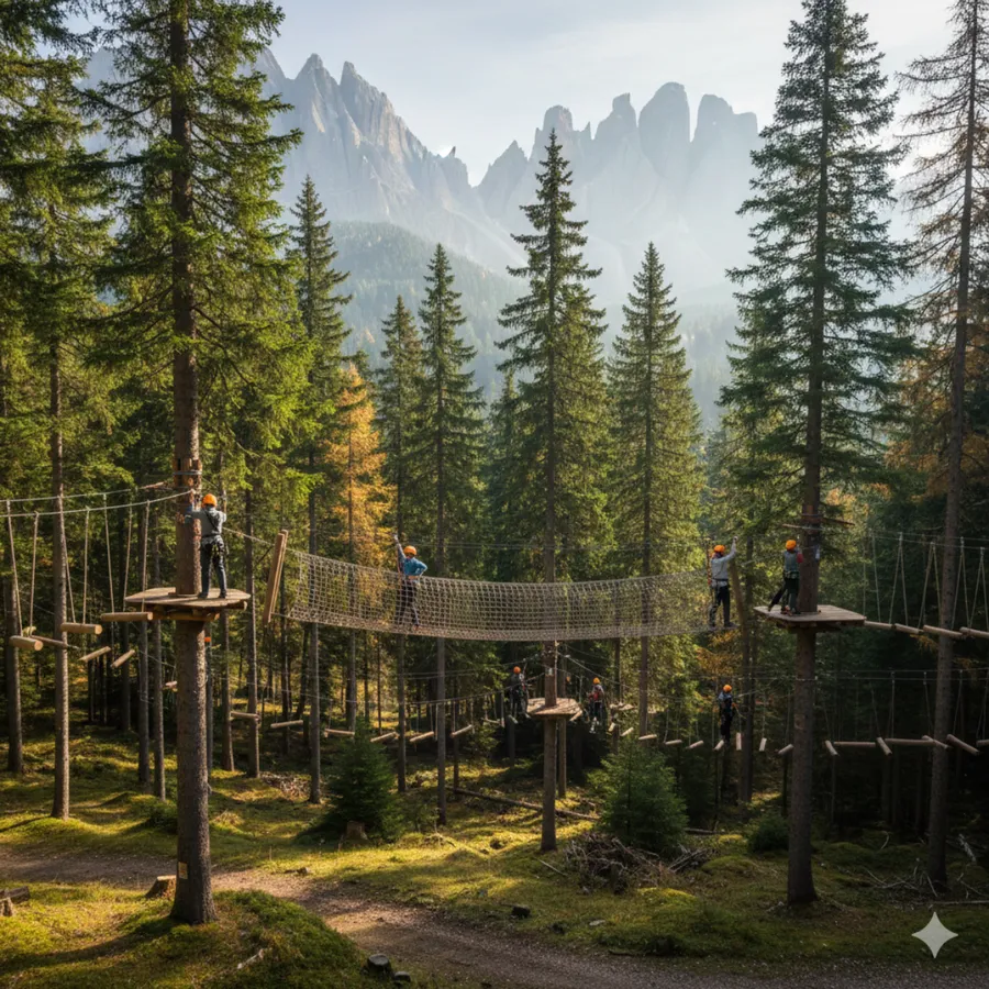 Klettergarten in der Gemeinde Kastelruth