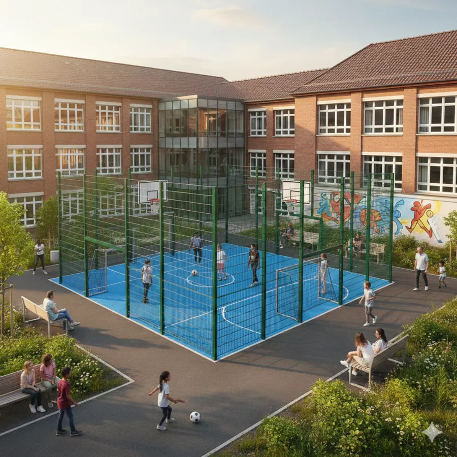Sportliche Neugestaltung des Pausenhofs