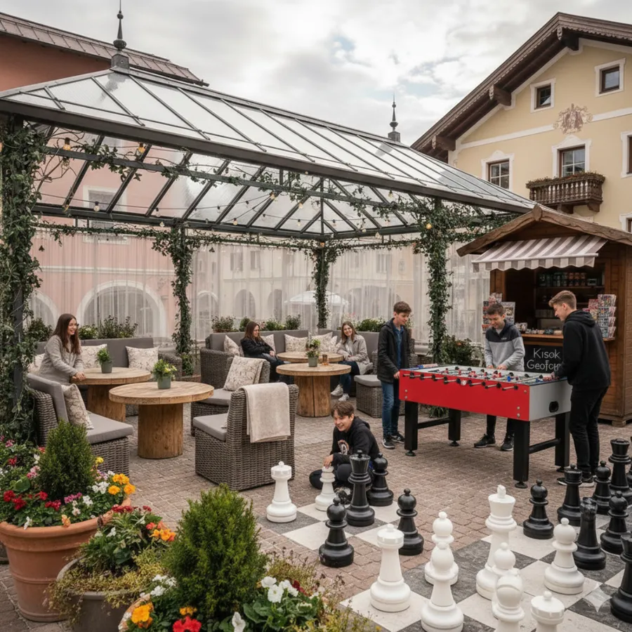 Chill-Out-Area am Festplatz (mit Kiosk)