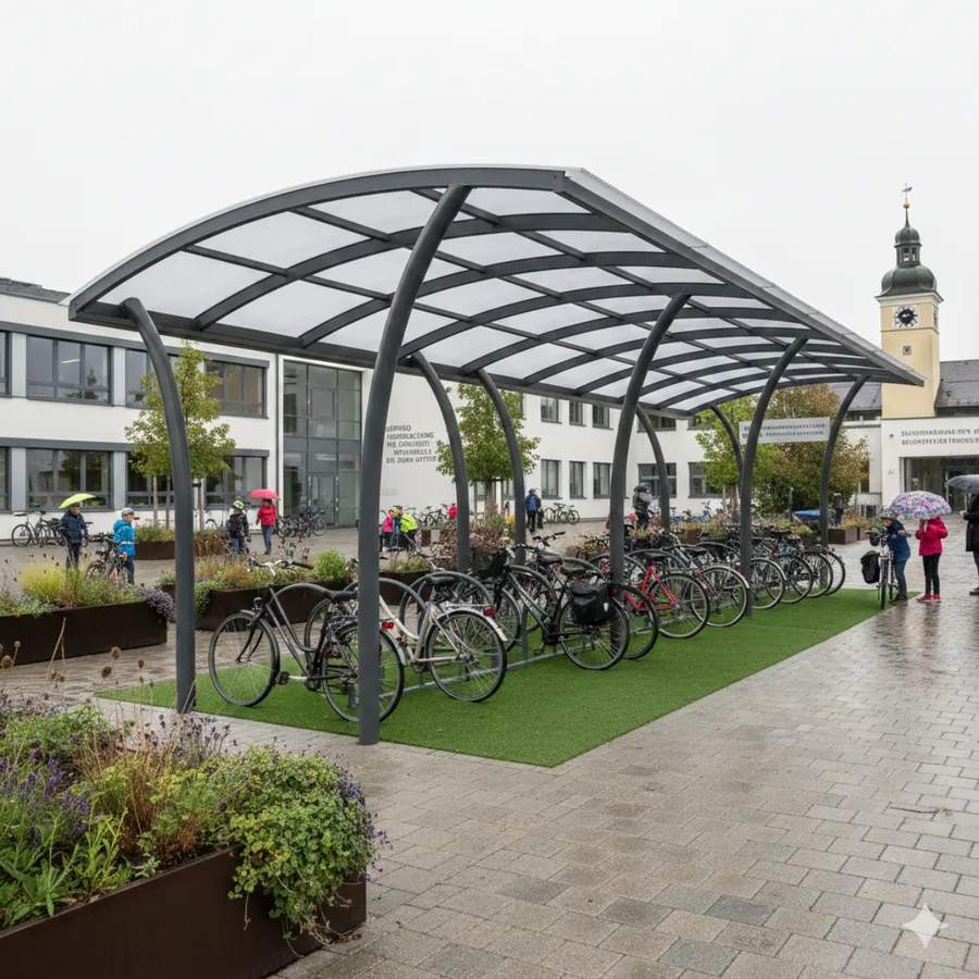 Überdachung Radständer Dorfplatz/ Schulhof