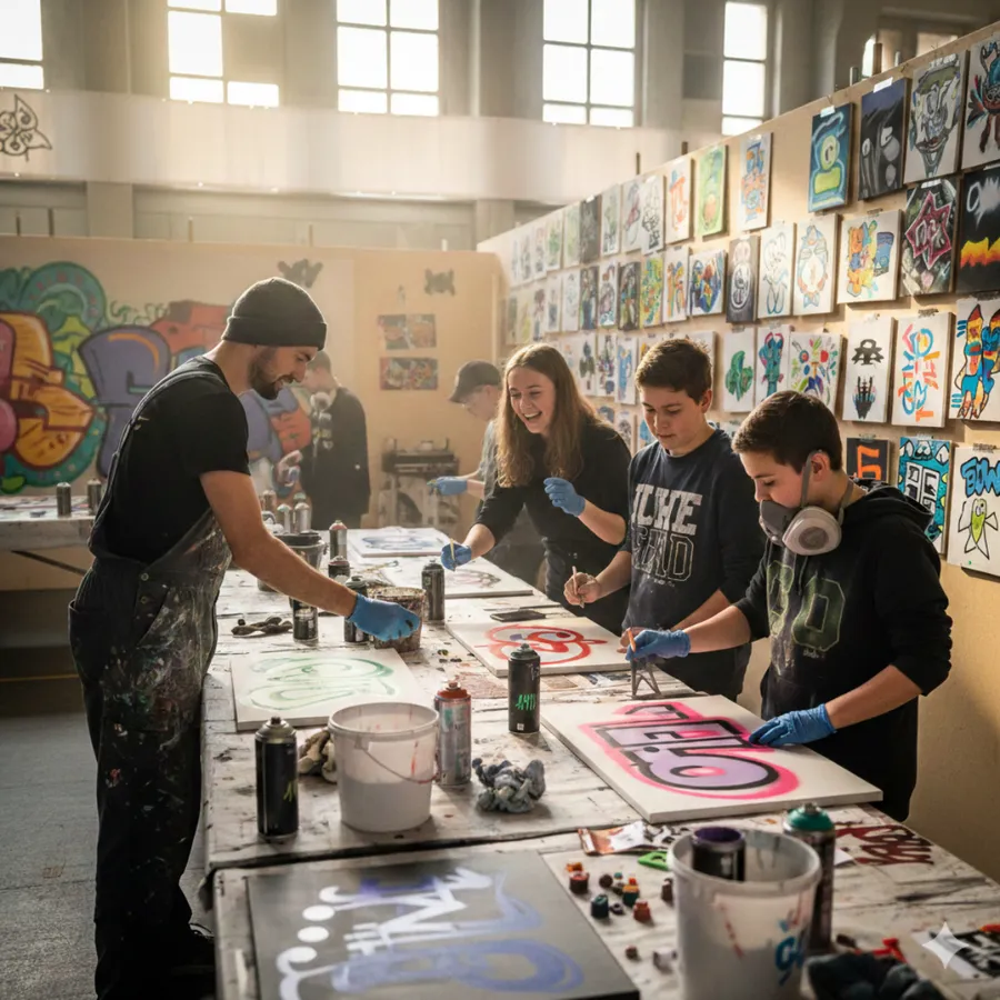 Graffitis an Unterführungen und in den Treffs