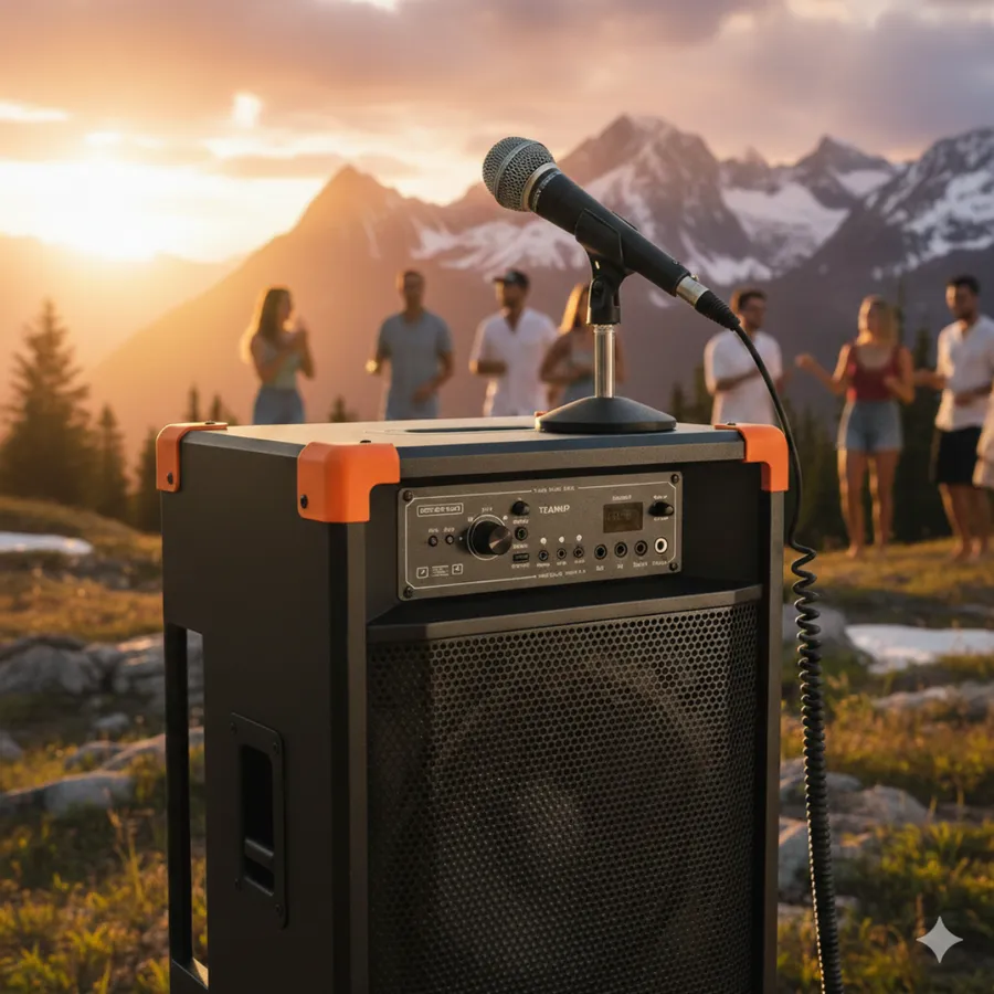 Soundbox und Mikrofon