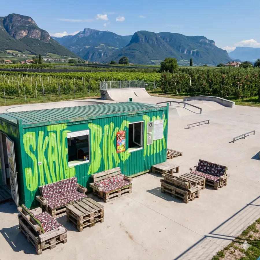 Multifunktionaler Container für den Skatepark