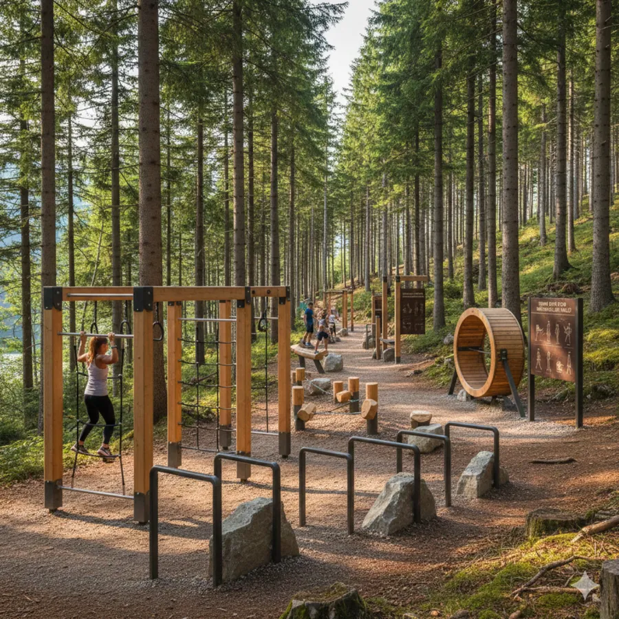 Trimm Dich Pfad in Montiggl